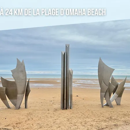 Embruns Maison Spacieuse Rénovée 5 Ch 3 Sdb Belle Terrasse Aménagée Barbecue à 250 M De La En Plein Centre D' Au Coeur Des Plages Du Débarquement, Proximité De Bayeux * Arromanches-les-Bains