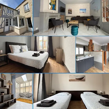 Casa vacanze Embruns Maison Spacieuse Rénovée 5 Ch 3 Sdb Belle Terrasse Aménagée Barbecue à 250 M De La En Plein Centre D' Au Coeur Des Plages Du Débarquement, Proximité De Bayeux Arromanches-les-Bains