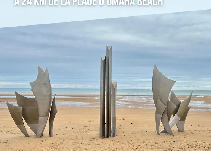 Embruns Maison Spacieuse Renovee 5 Ch 3 Sdb 2 Wc Belle Terrasse Amenagee Barbecue A 250 M De La En Plein Centre D' Au Coeur Des Plages Du Debarquement, Proximite De Bayeux * 아로만체스레방